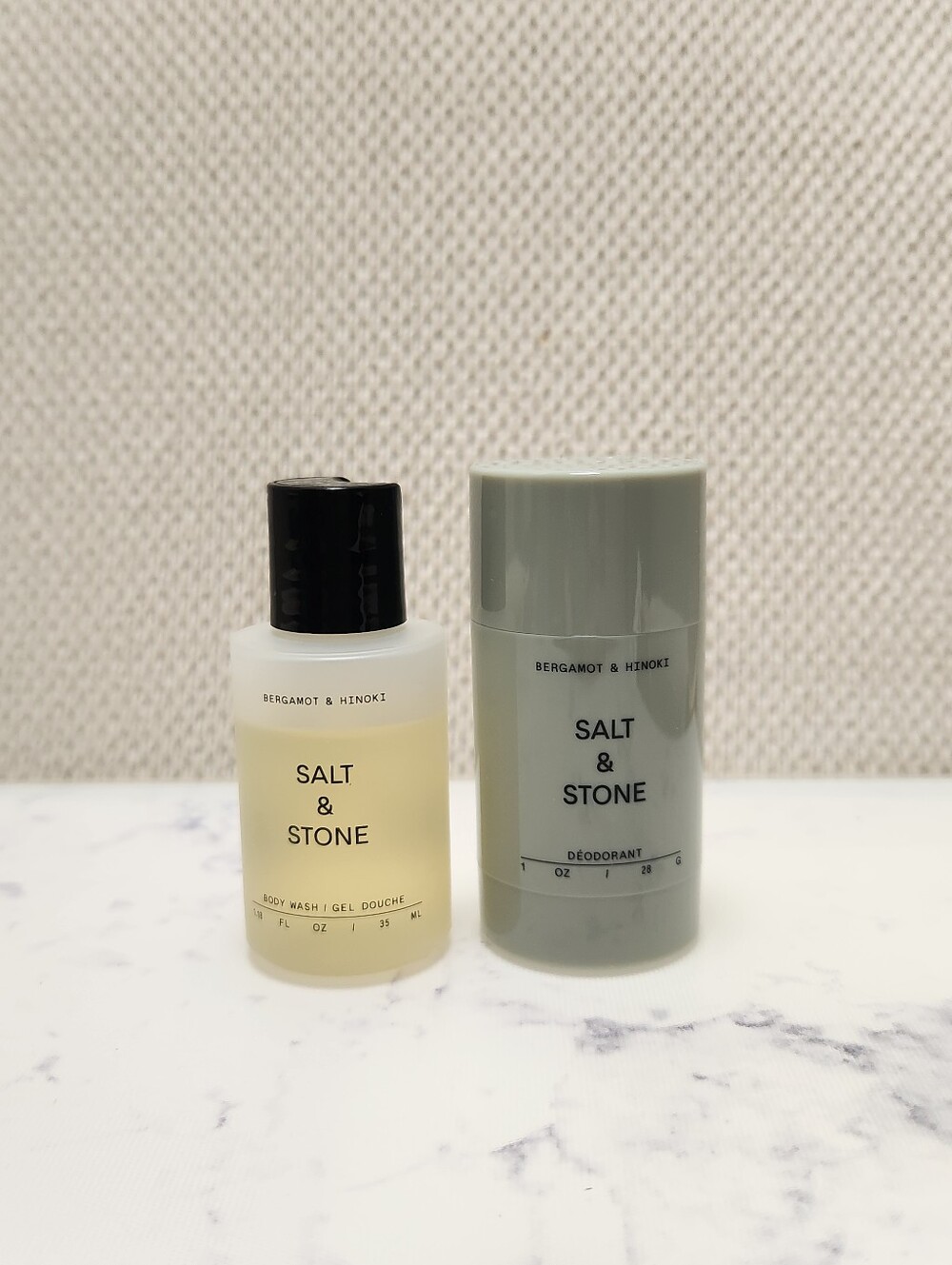 Salt & Stone Bergamont & Hinoki Body Wash And Deodorant Travel Set
